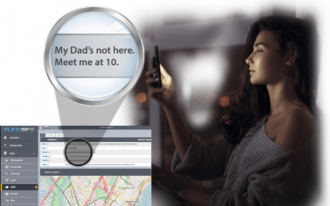 Example of location tracking using parental control app