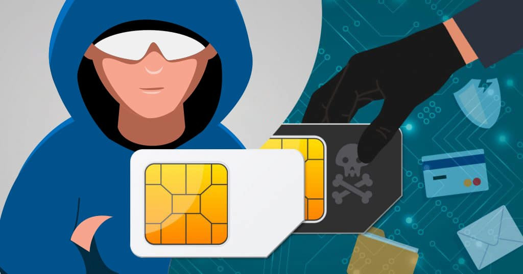 Hacker Swapping A SIM Card